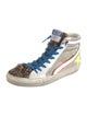 Golden Goose Suede Animal Print Sneakers