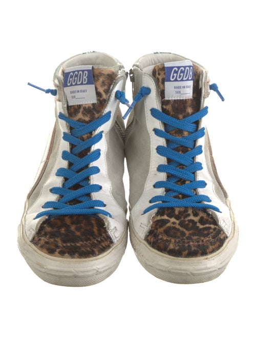 Golden Goose Suede Animal Print Sneakers