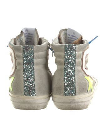 Golden Goose Suede Animal Print Sneakers