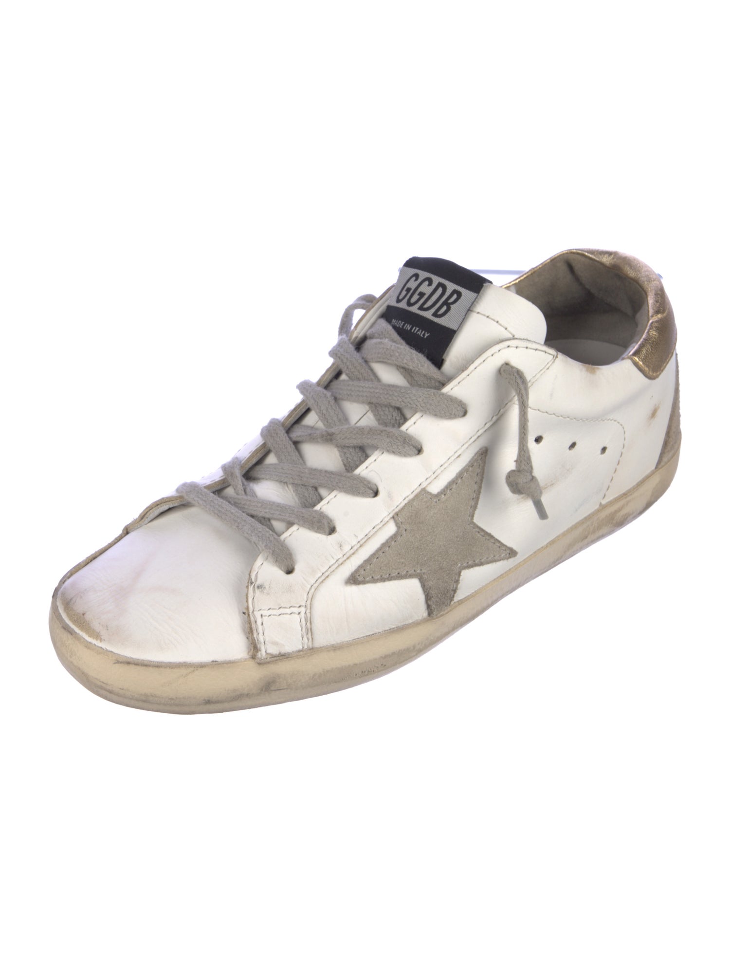 Golden Goose Leather Printed Sneakers