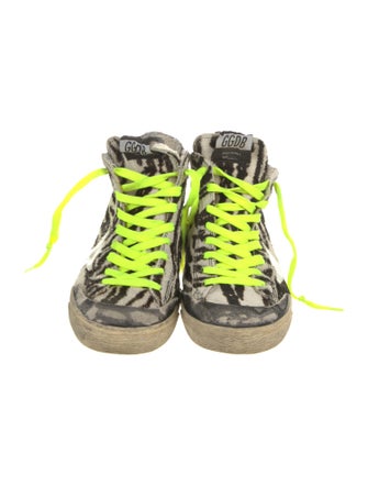 Golden Goose Ponyhair Animal Print Sneakers