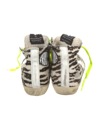 Golden Goose Ponyhair Animal Print Sneakers
