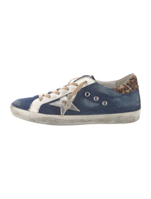 Golden Goose Denim Printed Sneakers