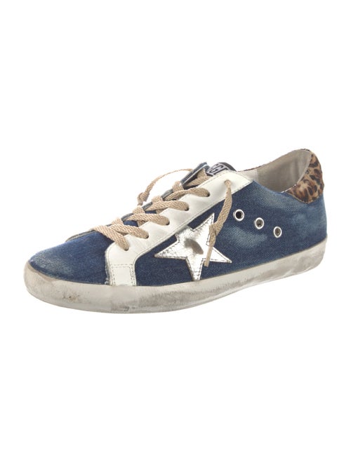 Golden Goose Denim Printed Sneakers