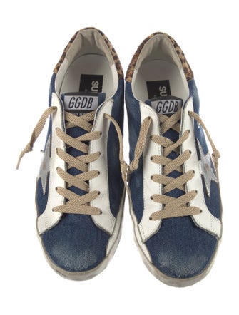 Golden Goose Denim Printed Sneakers