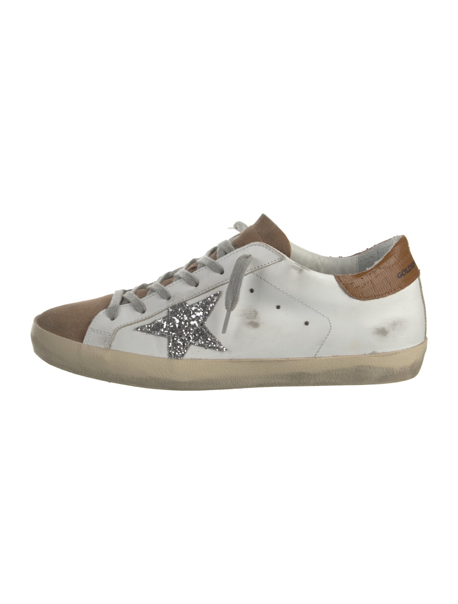 Golden Goose Leather Printed Sneakers