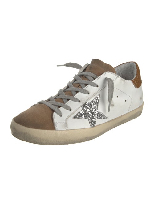 Golden Goose Leather Printed Sneakers