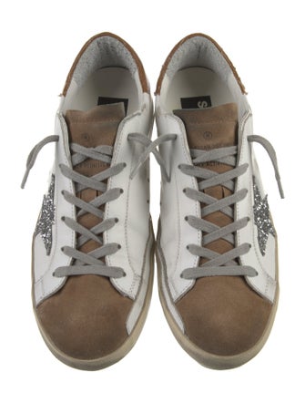 Golden Goose Leather Printed Sneakers