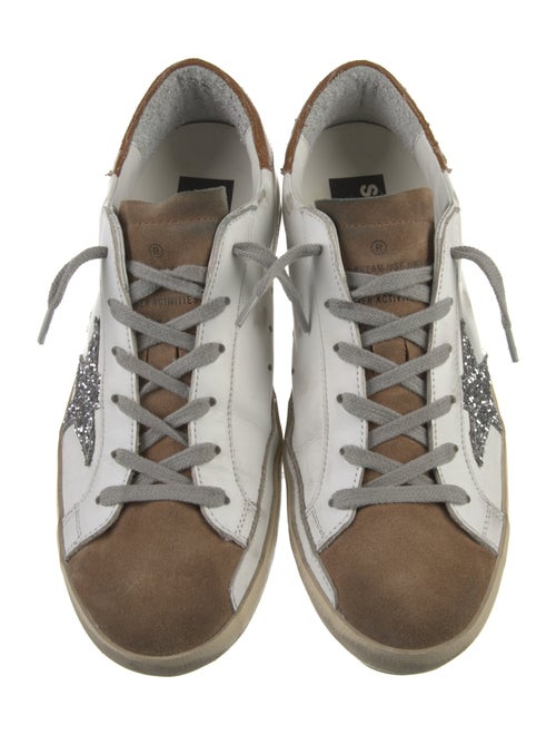 Golden Goose Leather Printed Sneakers