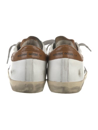 Golden Goose Leather Printed Sneakers