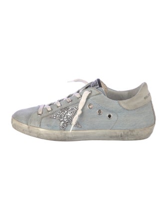 Golden Goose Denim Printed Sneakers