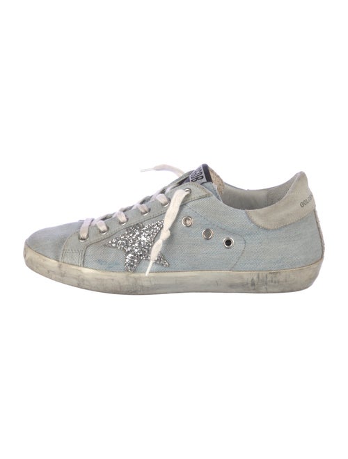 Golden Goose Denim Printed Sneakers