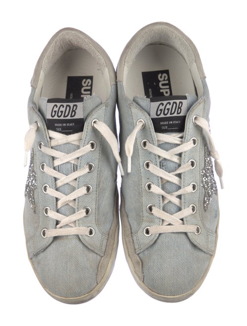 Golden Goose Denim Printed Sneakers