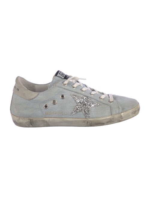 Golden Goose Denim Printed Sneakers