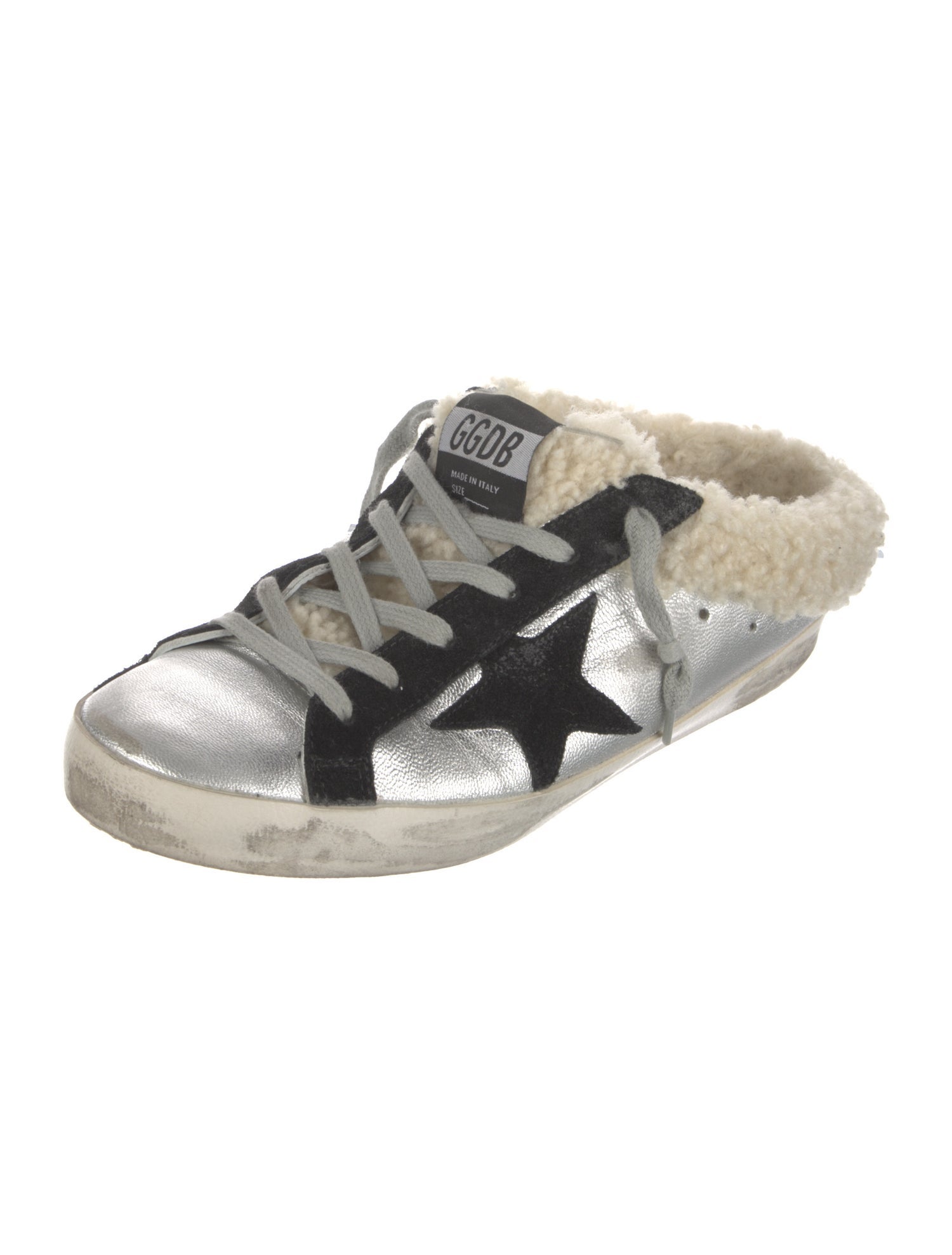 Golden Goose Leather Colorblock Pattern Sneakers