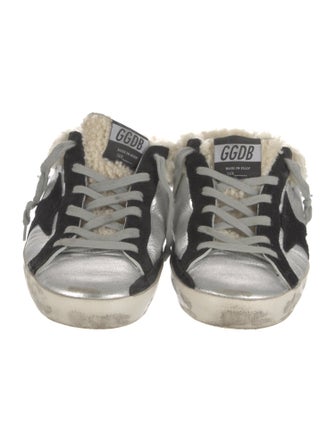 Golden Goose Leather Colorblock Pattern Sneakers