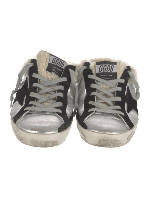 Golden Goose Leather Colorblock Pattern Sneakers