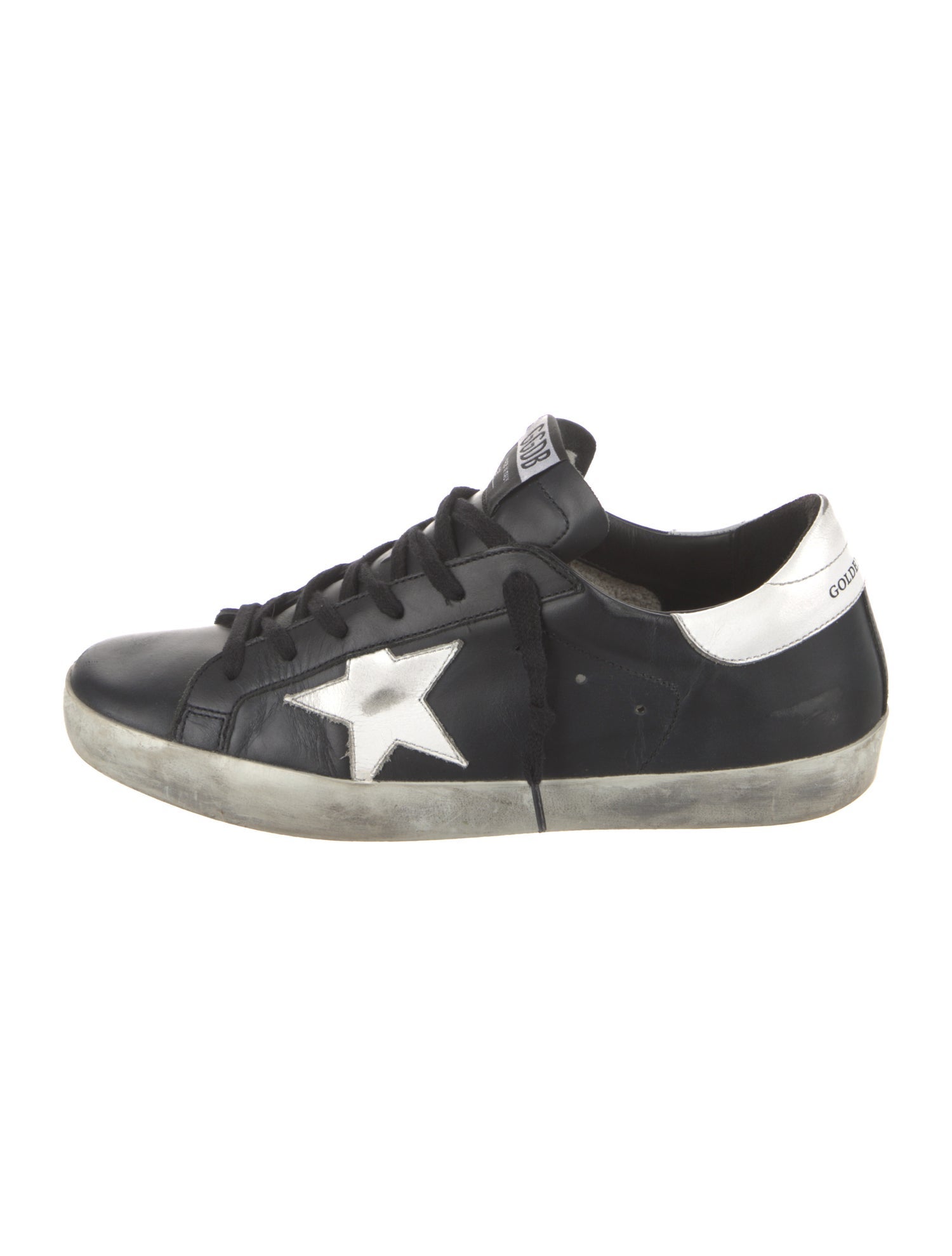 Golden Goose Leather Distressed Accents Sneakers