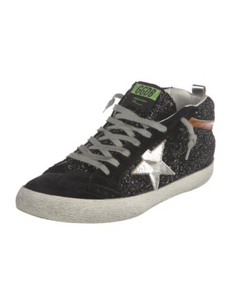Golden Goose Glitter Printed Sneakers