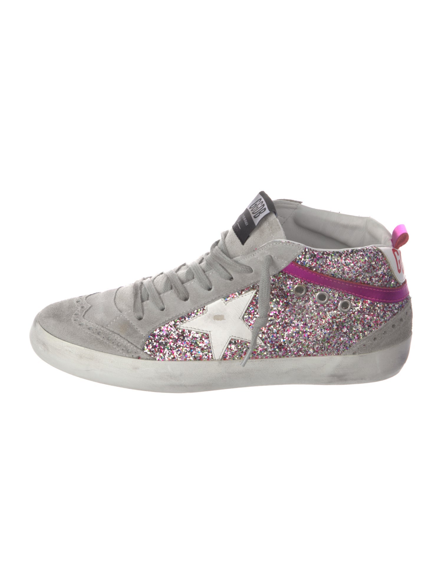 Golden Goose Glitter Distressed Accents Sneakers