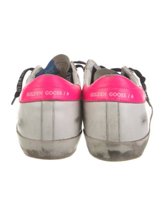 Golden Goose Leather Animal Print Sneakers