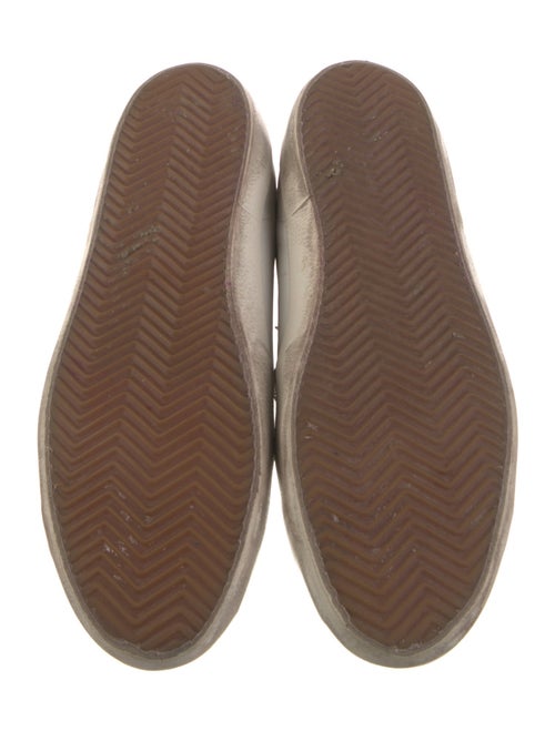 Golden Goose Leather Animal Print Sneakers