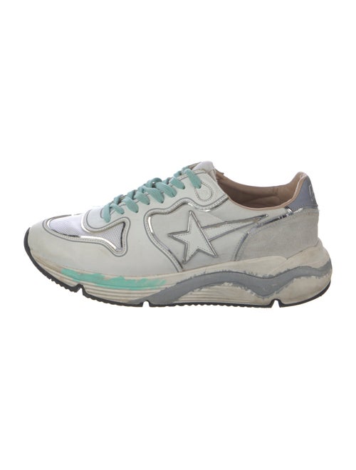 Golden Goose Leather Graphic Print Athletic Sneakers