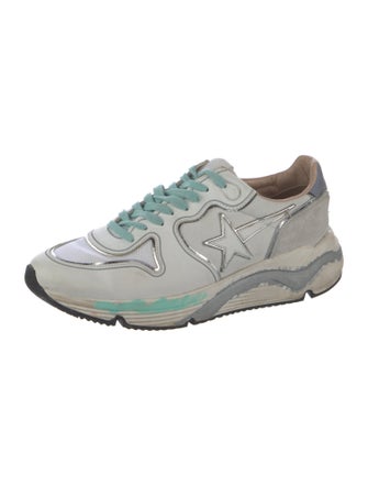 Golden Goose Leather Graphic Print Athletic Sneakers