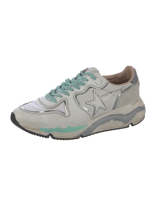 Golden Goose Leather Graphic Print Athletic Sneakers