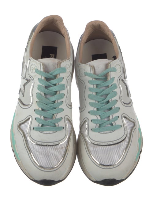 Golden Goose Leather Graphic Print Athletic Sneakers