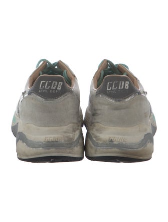 Golden Goose Leather Graphic Print Athletic Sneakers