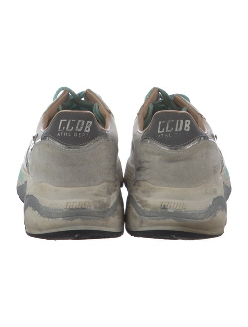 Golden Goose Leather Graphic Print Athletic Sneakers