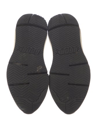 Golden Goose Leather Graphic Print Athletic Sneakers