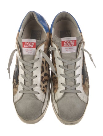 Golden Goose Ponyhair Animal Print Sneakers