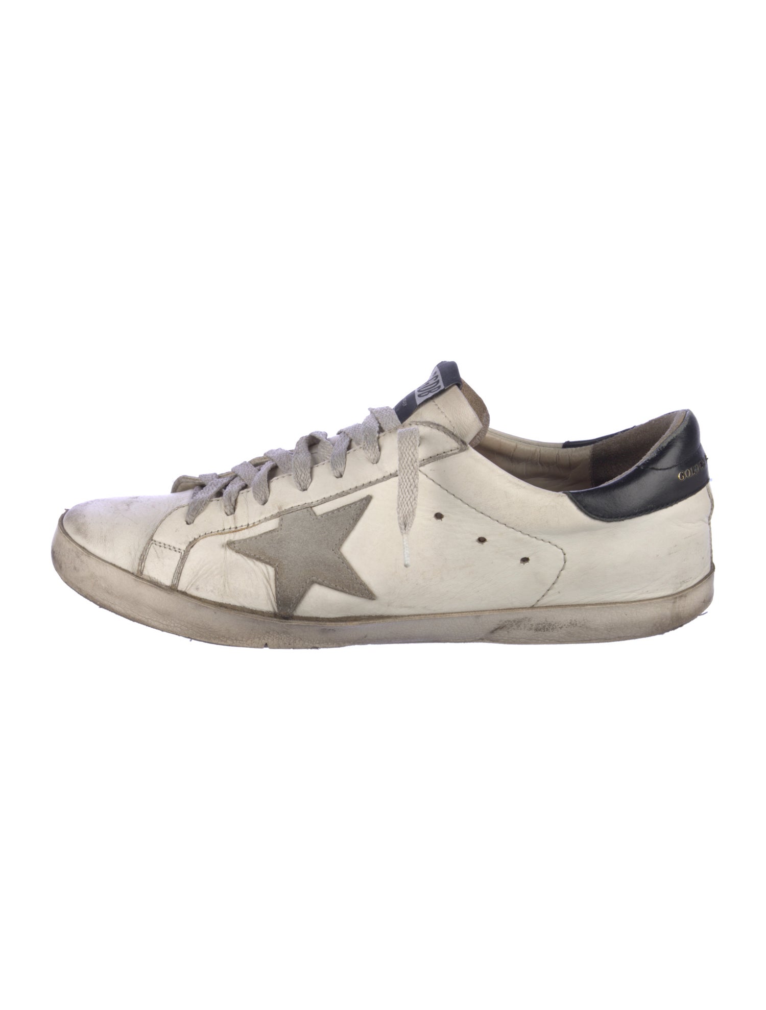 Golden Goose Leather Distressed Accents Sneakers