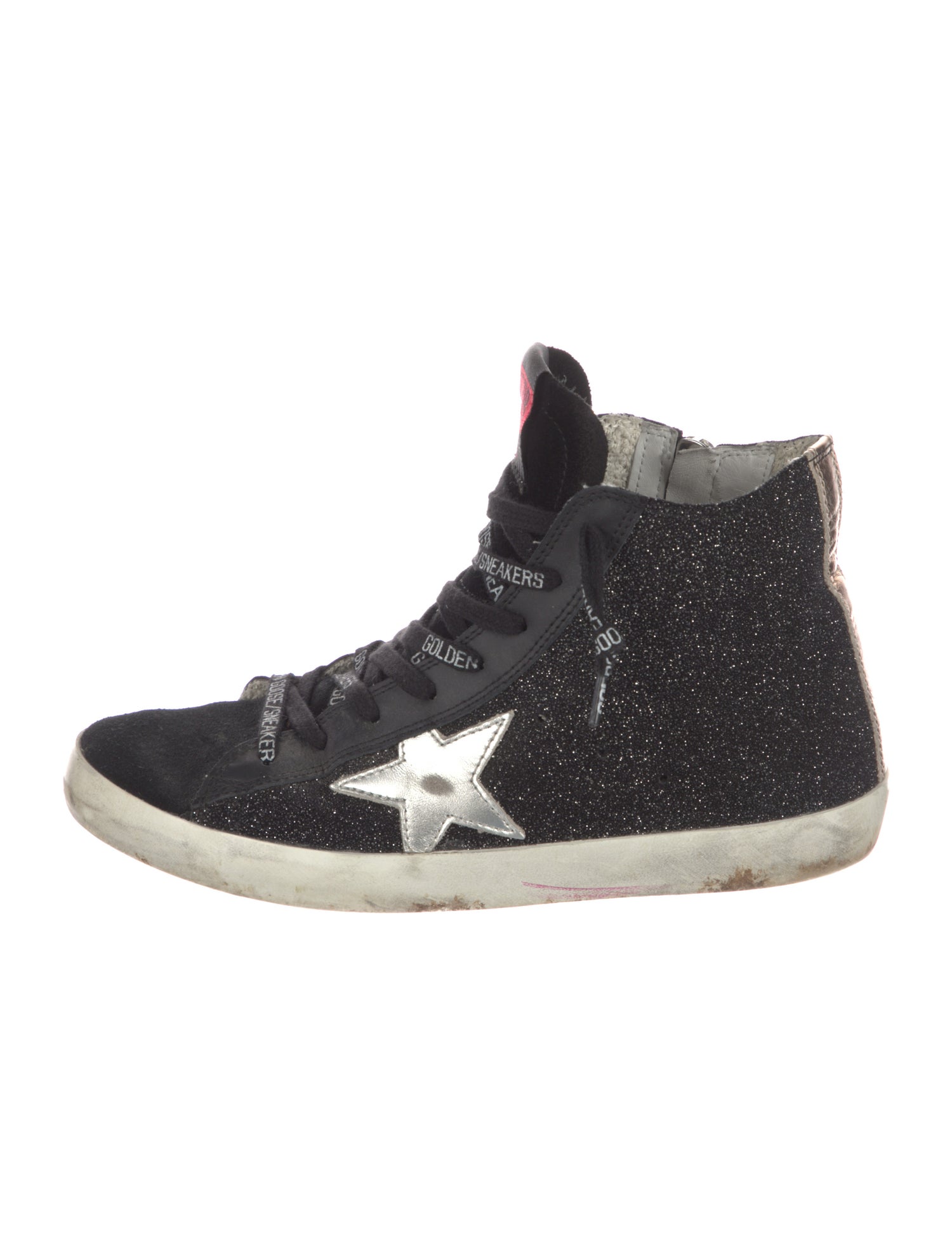 Golden Goose Glitter Distressed Accents Sneakers