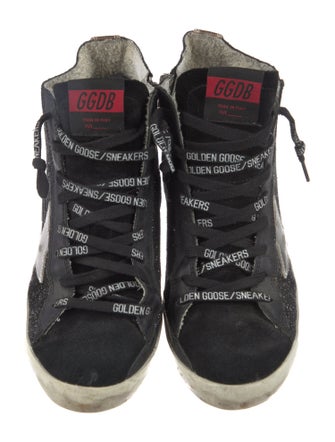 Golden Goose Glitter Distressed Accents Sneakers