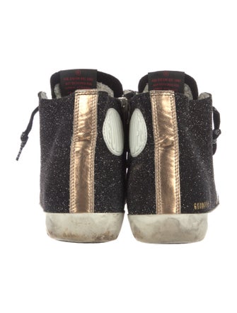 Golden Goose Glitter Distressed Accents Sneakers