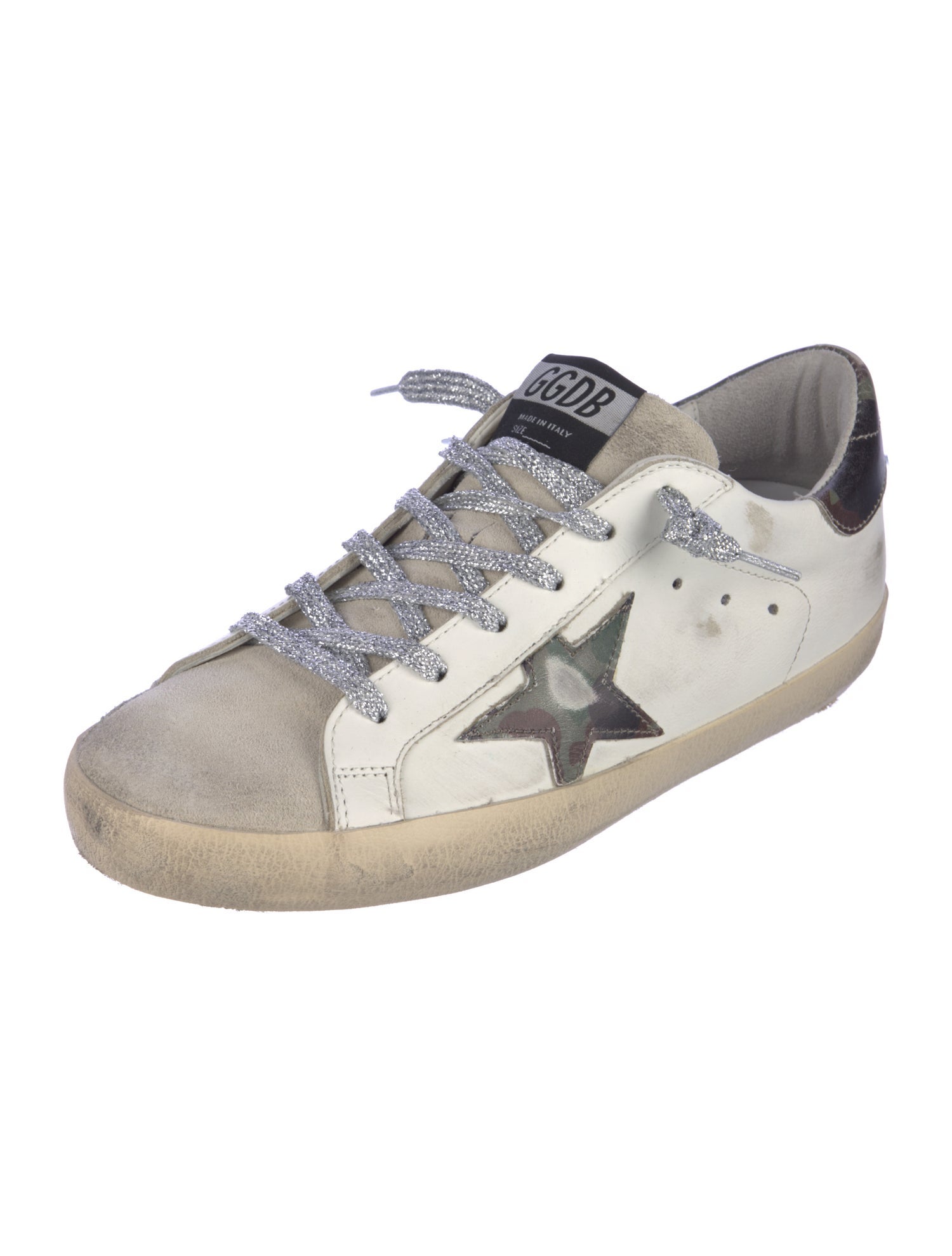 Golden Goose Leather Printed Sneakers