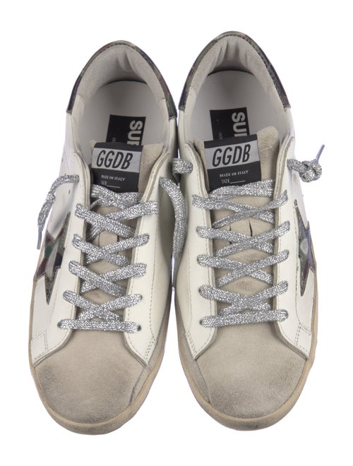 Golden Goose Leather Printed Sneakers