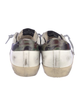 Golden Goose Leather Printed Sneakers