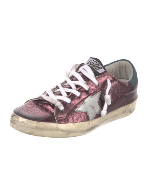 Golden Goose Leather Printed Sneakers