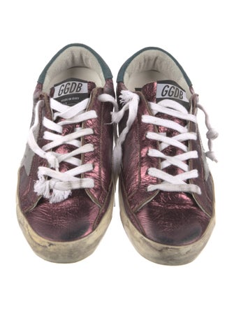 Golden Goose Leather Printed Sneakers