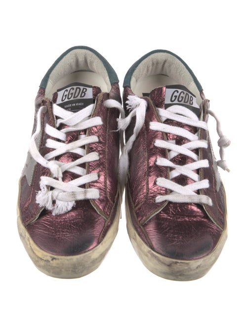 Golden Goose Leather Printed Sneakers