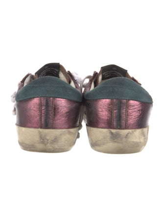 Golden Goose Leather Printed Sneakers