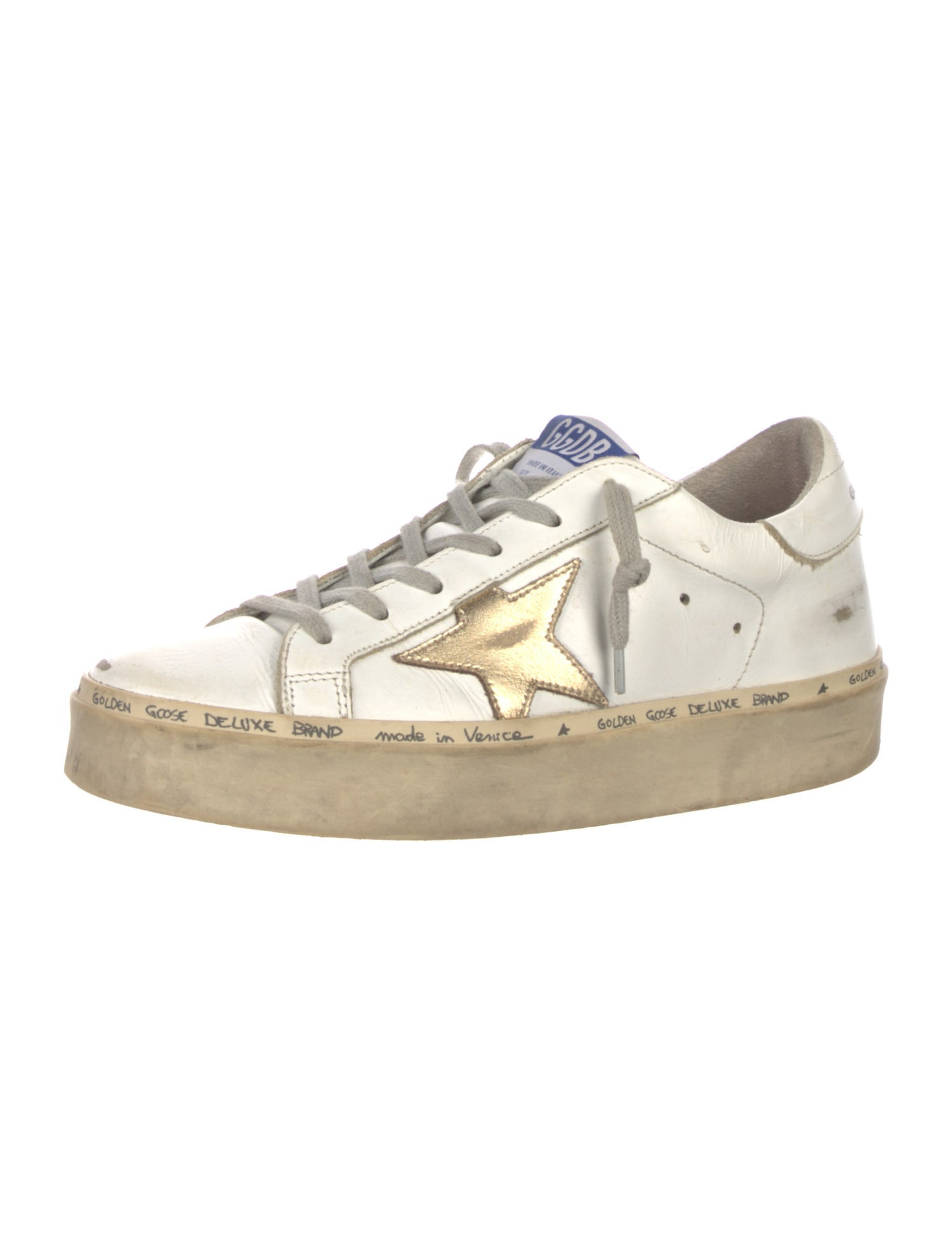 Golden Goose Leather Distressed Accents Sneakers