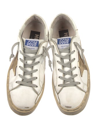 Golden Goose Leather Distressed Accents Sneakers