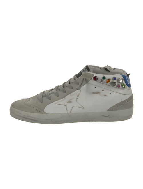 Golden Goose Leather Graphic Print Sneakers