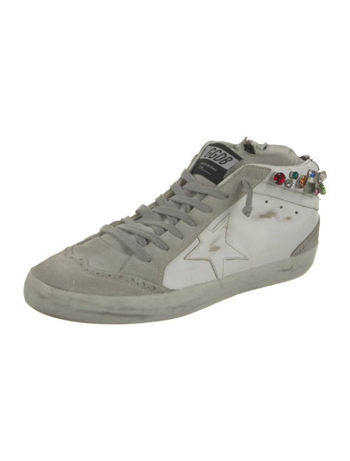 Golden Goose Leather Graphic Print Sneakers