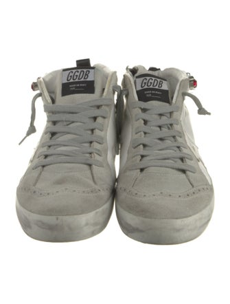 Golden Goose Leather Graphic Print Sneakers